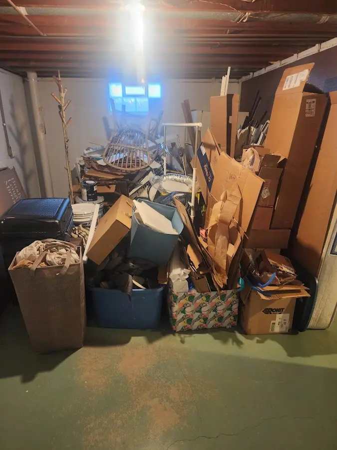 Roll-off dumpster container at job site for 6 Yard Dumpster Rental in Pleasanton